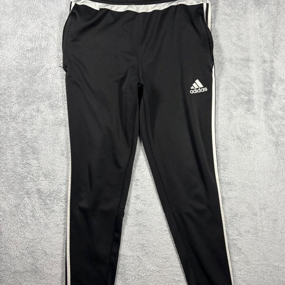 Adidas Mens Black Track Pants Athletic Training Joggers Size L